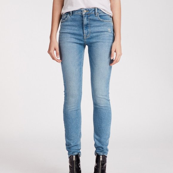 All Saints Denim - AllSaints Stilt Vintage Jeans | Blue Mid Indigo Skinny Straight Leg | Size 25